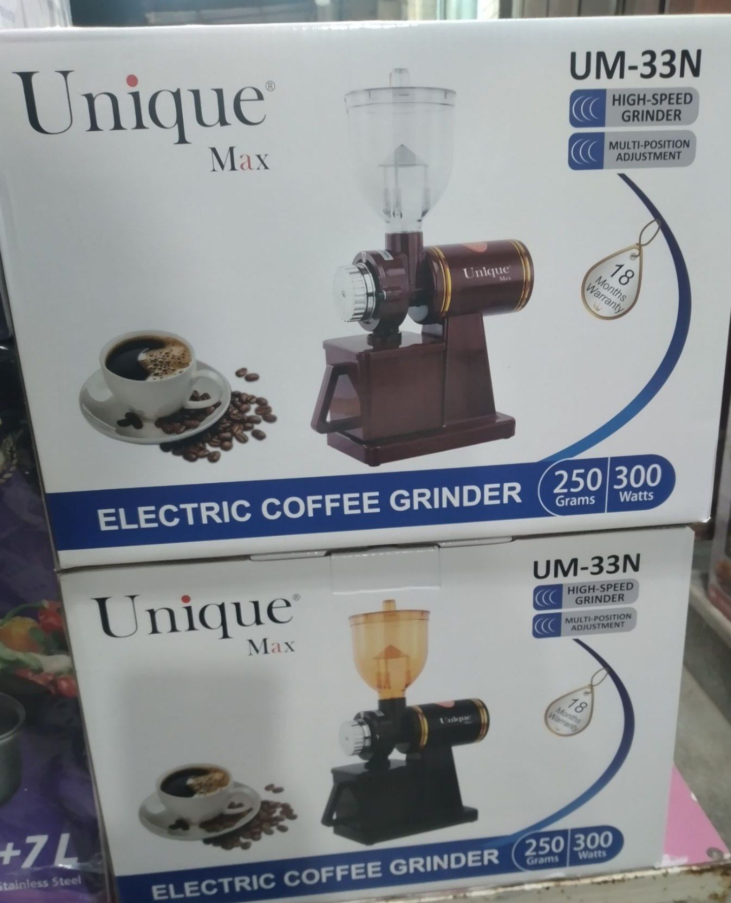 آسیاب قهوه یونیک مدل UM-33N قدرت ۳۰۰ وات