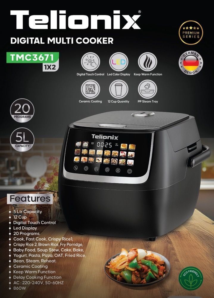 پلوپز برقی تلیونیکس مدل TMC3671 ظرفیت ۵ لیتر