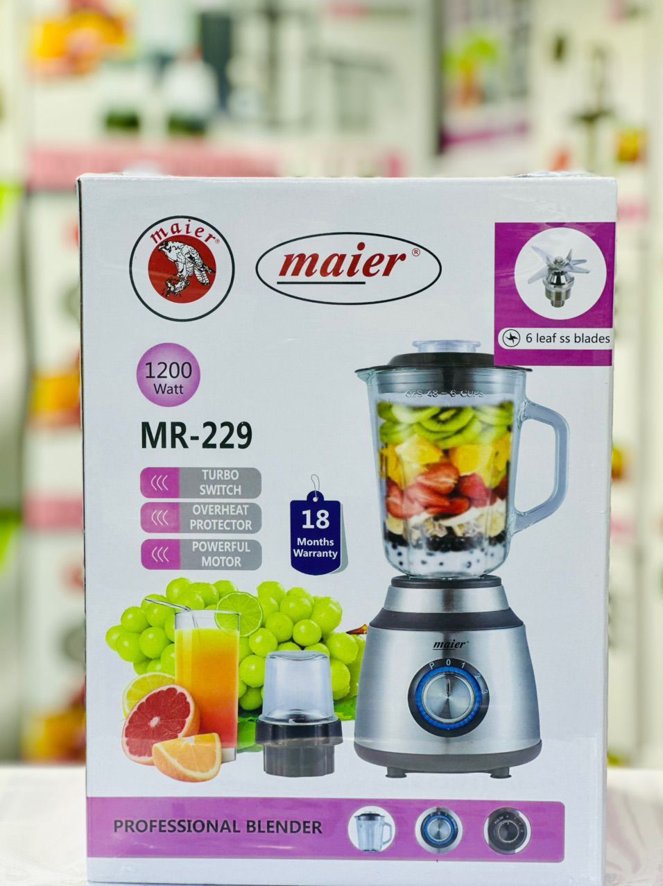 مخلوط کن دو کاره مایر مدل MR229 توان ۱۲۰۰ وات