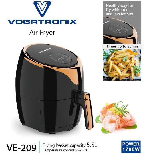 سرخ کن بدون روغن وگاترونیکس مدل VE-209 ظرفیت 5.5 لیتری