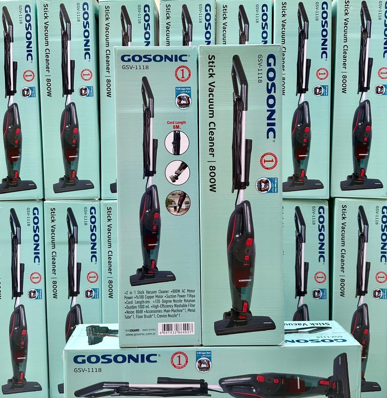 جارو شارژی عصایی گوسونیک مدل GSV-1118