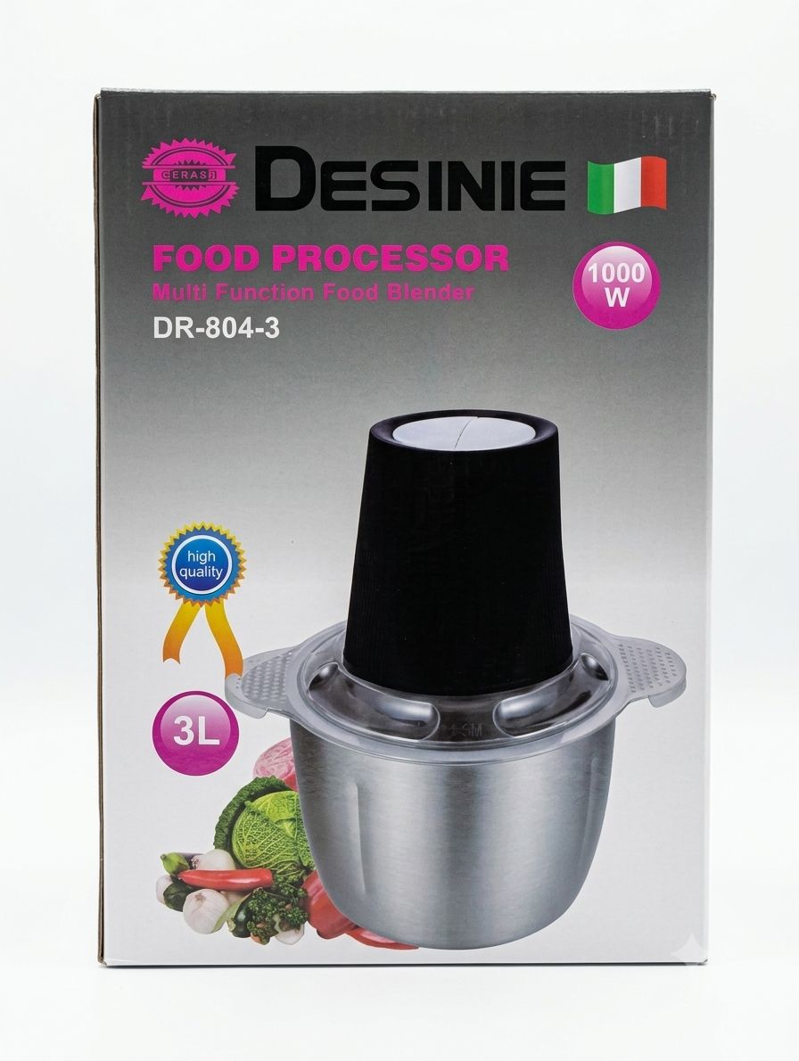 خردکن دسینی مدل DR804-3 ظرفیت ۳ لیتر با کاسه استیل