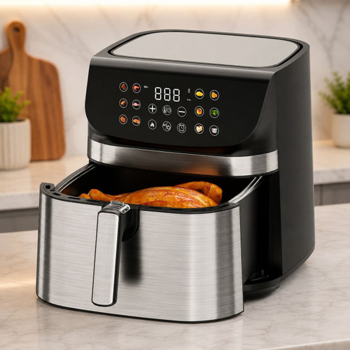 سرخ کن رژیمی برلیانت مدل 2200 سبد جداشونده دو المنت داخل استیل 8.8 لیتری